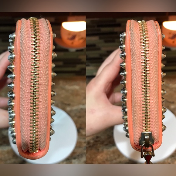 Christian Louboutin Panettone Studded Leather Zip Around Wallet 😍🔥🧡 - Picture 14 of 17